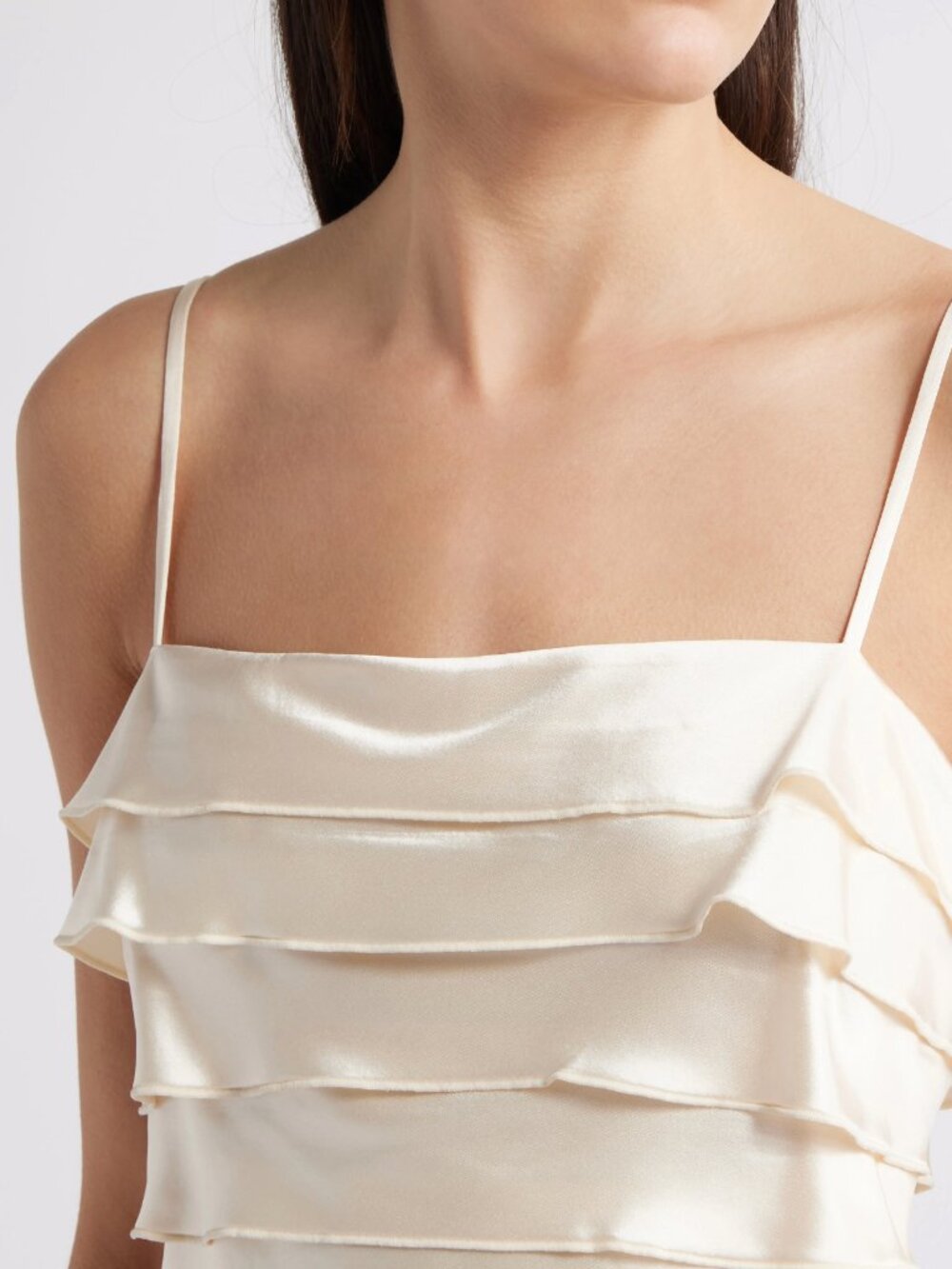 Rigs Tiered Satin Minidress - Picture 5 of 10